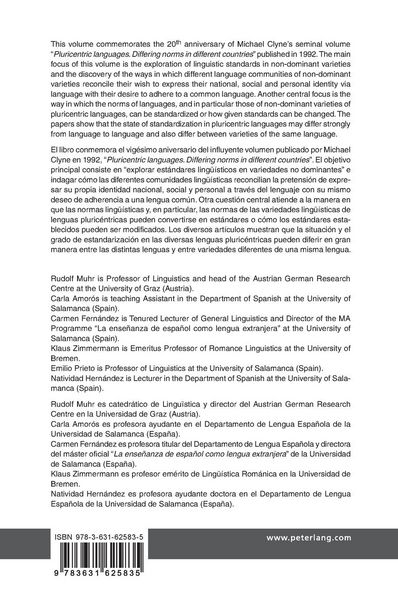 Produktbild: Exploring Linguistic Standards in Non-Dominant Varieties of Pluricentric Languages- Explorando est&aacute;ndares ling&uuml;&iacute;sticos en variedades no dominantes de lenguas pluric&eacute;ntricas
