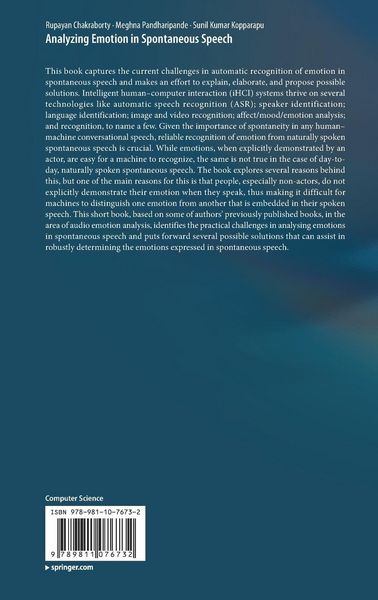 Produktbild: Analyzing Emotion in Spontaneous Speech
