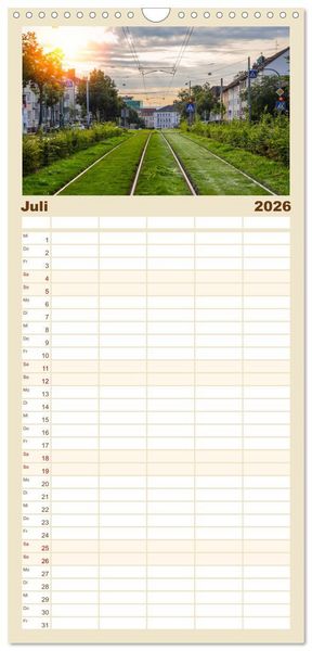 Produktbild: Familienplaner 2026 - Kassel - Morgenlicht mit 5 Spalten (Wandkalender, 21 x 45 cm) CALVENDO