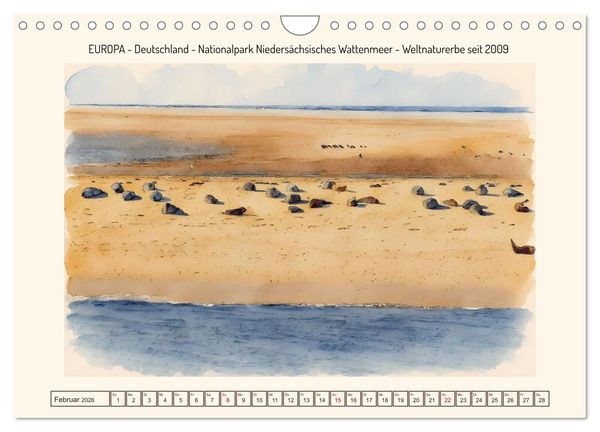 Produktbild: Weltnaturerbe unserer Erde (Wandkalender 2026 DIN A4 quer), CALVENDO Monatskalender