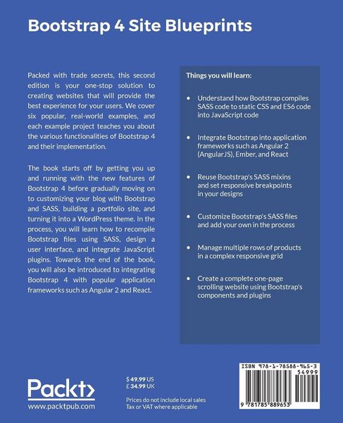 Produktbild: Bootstrap 4 Site Blueprints