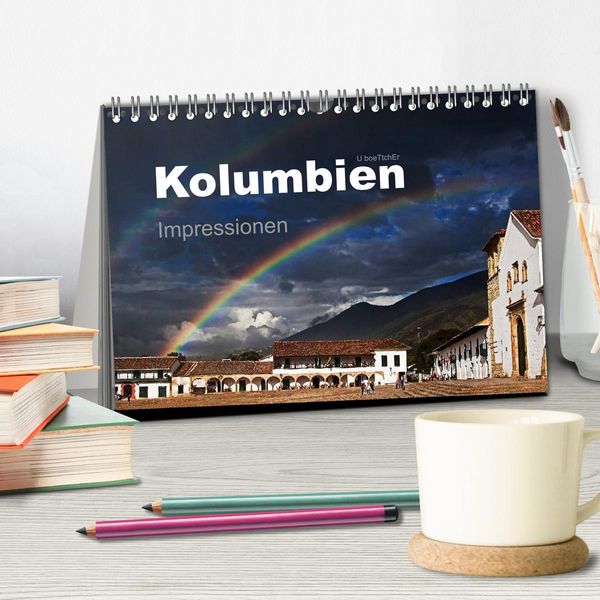 Produktbild: Kolumbien Impressionen (Tischkalender 2026 DIN A5 quer), CALVENDO Monatskalender