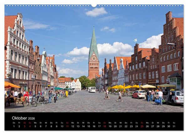 Produktbild: Hansestadt L&uuml;neburg und L&uuml;neburger Heide (hochwertiger Premium Wandkalender 2026 DIN A2 quer), Kunstdruck in Hochglanz