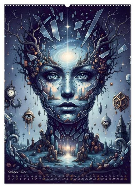 Produktbild: Gedankenchaos - Blicke in einer verwirrten Geist (hochwertiger Premium Wandkalender 2027 DIN A2 hoch), Kunstdruck in Hochglanz