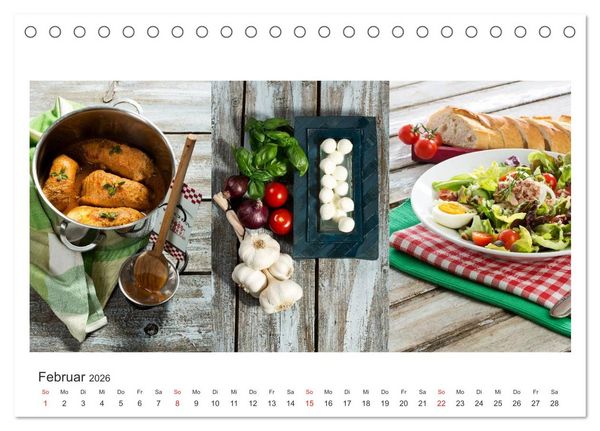 Produktbild: K&ouml;stlichkeiten aus der K&uuml;che (Tischkalender 2026 DIN A5 quer), CALVENDO Monatskalender