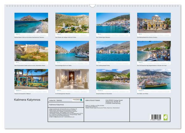 Produktbild: Kalimera Kalymnos (Wandkalender 2026 DIN A2 quer), CALVENDO Monatskalender