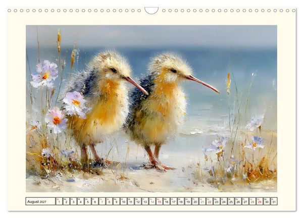 Produktbild: Entz&uuml;ckende Kiwis. Neuseelands kleiner Laufvogel am Meer (Wandkalender 2027 DIN A3 quer), CALVENDO Monatskalender