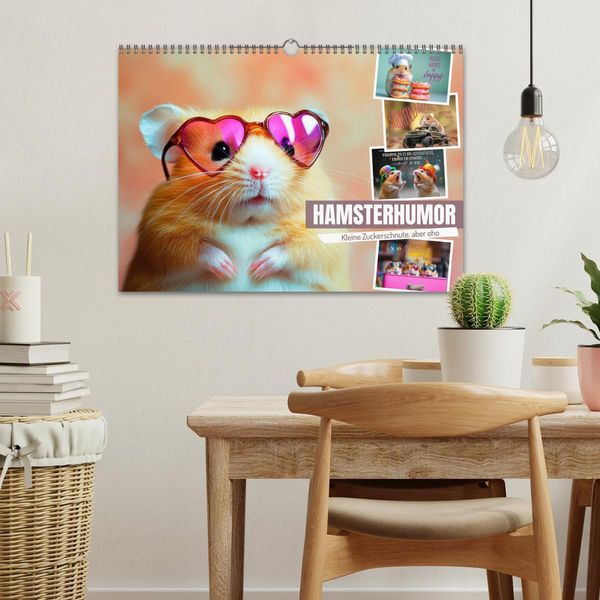 Produktbild: Hamsterhumor - Kleine Zuckerschnute, aber oho (Wandkalender 2026 DIN A3 quer), CALVENDO Monatskalender
