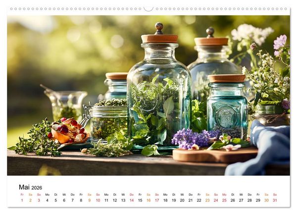 Produktbild: K&uuml;chenkalender Glaswerk (hochwertiger Premium Wandkalender 2026 DIN A2 quer), Kunstdruck in Hochglanz