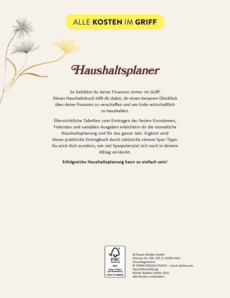 Produktbild: Haushaltsplaner