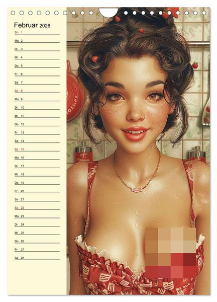 Produktbild: Schatz, ich hab gekocht! Sexy-lustige Pin-up-Girls in der K&uuml;che (Wandkalender 2026 DIN A4 hoch), CALVENDO Monatskalender