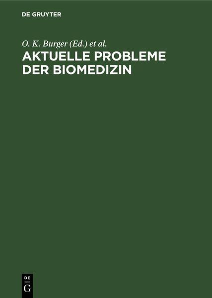 Produktbild: Aktuelle Probleme der Biomedizin