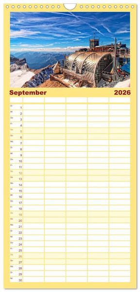 Produktbild: Familienplaner 2026 - 12 wundersch&ouml;ne Sehensw&uuml;rdigkeiten in Deutschland mit 5 Spalten (Wandkalender, 21 x 45 cm) CALVENDO