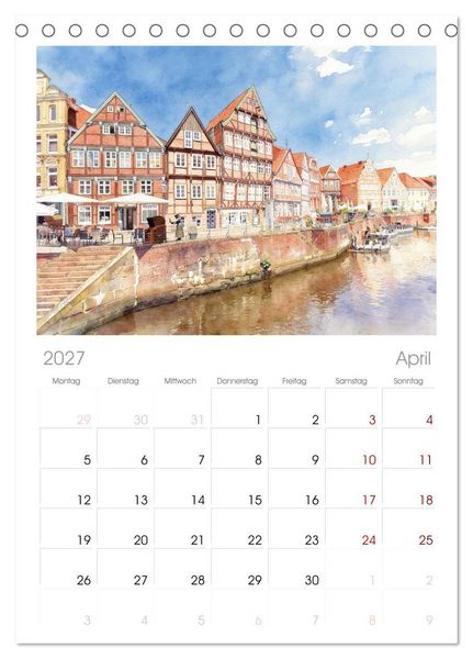 Produktbild: Tischplaner 2027 - Die sch&ouml;nsten Altst&auml;dte in Niedersachsen (A5 Tischkalender zum Aufstellen) CALVENDO