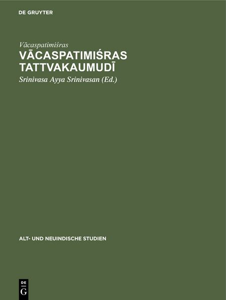 Produktbild: Vācaspatimiśras Tattvakaumudī