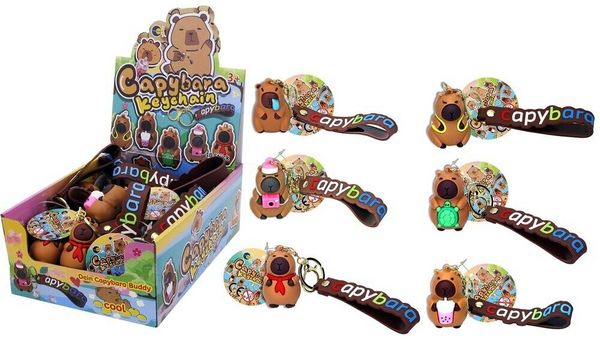 Produktbild: Capybara Keychains Display 18 St&uuml;ck sortiert