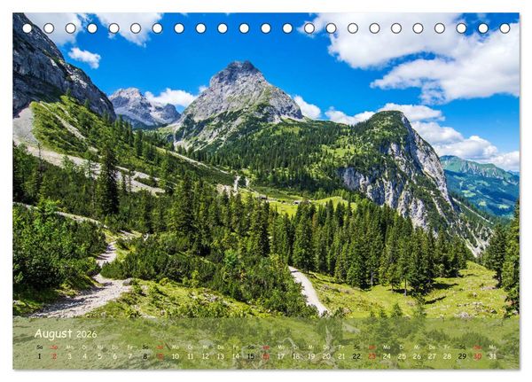 Produktbild: Naturparadies Zugspitzarena (Tischkalender 2026 DIN A5 quer), CALVENDO Monatskalender