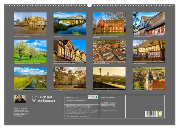Produktbild: Ein Blick auf Witzenhausen (Wandkalender 2026 DIN A2 quer), CALVENDO Monatskalender