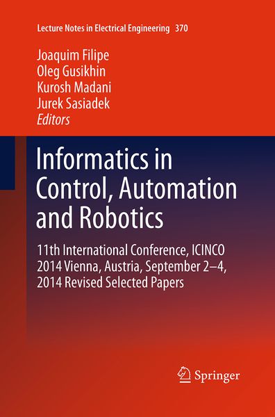 Produktbild: Informatics in Control, Automation and Robotics