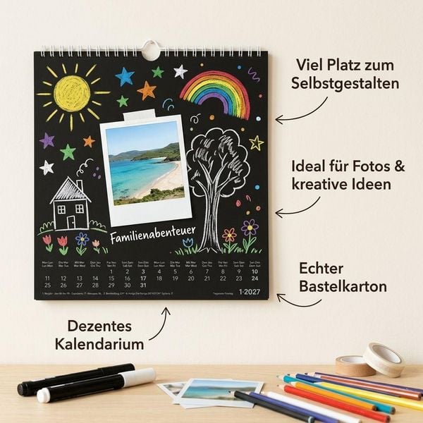 Produktbild: Kreativkalender M schwarz 2027