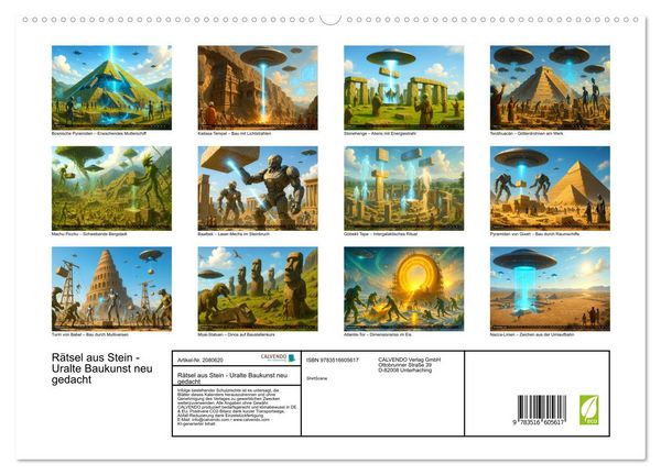 Produktbild: R&auml;tsel aus Stein - Uralte Baukunst neu gedacht (hochwertiger Premium Wandkalender 2026 DIN A2 quer), Kunstdruck in Hochglanz