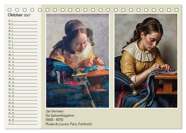 Produktbild: Das Goldene Zeitalter neu interpretiert (Tischkalender 2027 DIN A5 quer), CALVENDO Monatskalender