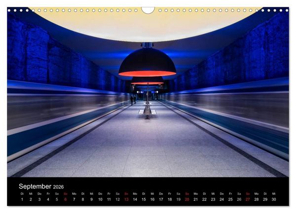 Produktbild: MetroMUC, Stationen im Untergrund M&uuml;nchens (Wandkalender 2026 DIN A3 quer), CALVENDO Monatskalender