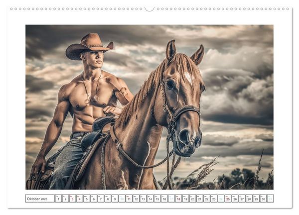Produktbild: Im Bann des Cowboys (Wandkalender 2026 DIN A2 quer), CALVENDO Monatskalender