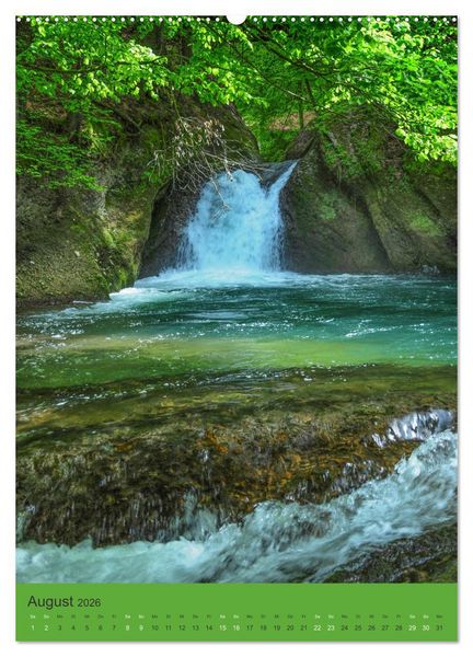 Produktbild: Wo der Wildbach rauscht im Allg&auml;u (hochwertiger Premium Wandkalender 2026 DIN A2 hoch), Kunstdruck in Hochglanz