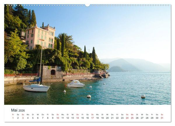 Produktbild: Mediterraneo - Lago di Como, Lago Maggiore, Lago d'Orta (hochwertiger Premium Wandkalender 2026 DIN A2 quer), Kunstdruck in Hochglanz