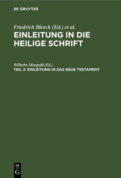 Produktbild: Einleitung in das Neue Testament