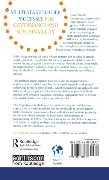 Produktbild: Multi-stakeholder Processes for Governance and Sustainability