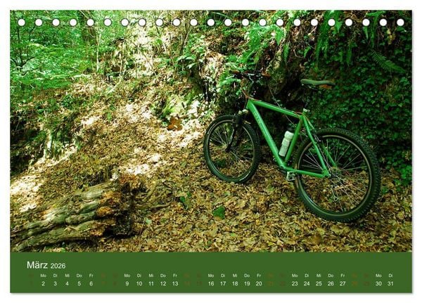 Produktbild: Mit dem Fahrrad durch 2026 (Tischkalender 2026 DIN A5 quer), CALVENDO Monatskalender
