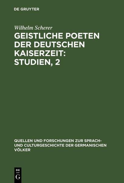 Produktbild: Geistliche Poeten der deutschen Kaiserzeit : Studien, 2