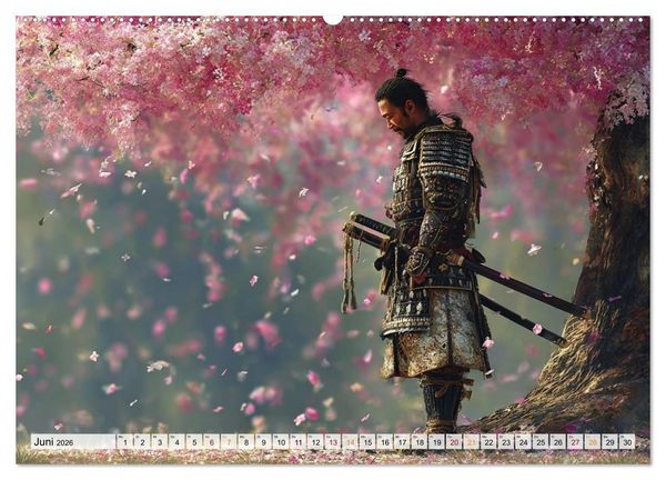 Produktbild: Die Seele des Schwertes &ndash; Samurai im Bild (hochwertiger Premium Wandkalender 2026 DIN A2 quer), Kunstdruck in Hochglanz