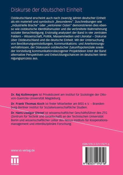 Produktbild: Diskurse der deutschen Einheit