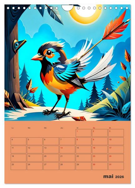 Produktbild: Les fables illustr&eacute;es (Calendrier mural 2026 DIN A4 horizontal), CALVENDO calendrier mensuel