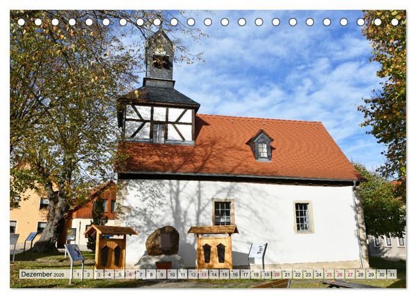 Produktbild: Wunderbares Th&uuml;ringen - besondere Dorfkirchen (Tischkalender 2026 DIN A5 quer), CALVENDO Monatskalender