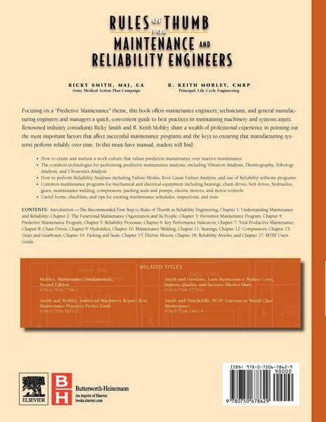 Produktbild: Rules of Thumb for Maintenance and Reliability Engineers