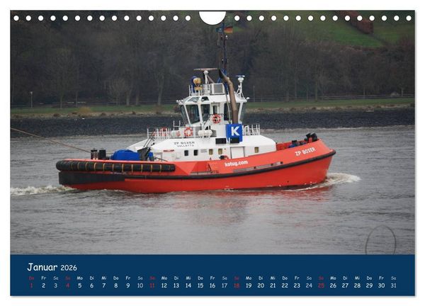 Produktbild: Schlepper im Hamburger Hafen (Wandkalender 2026 DIN A4 quer), CALVENDO Monatskalender
