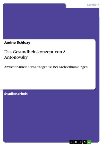 Produktbild: Das Gesundheitskonzept von A. Antonovsky