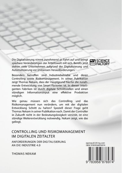 Produktbild: Controlling und Risikomanagement im digitalen Zeitalter. Anforderungen der Digitalisierung an die Industrie 4.0