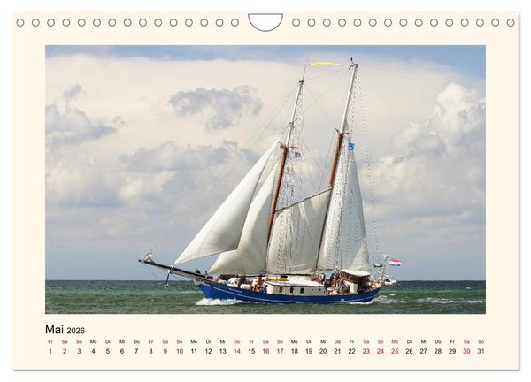 Produktbild: Unter vollen Segeln Traditionssegler auf der Ostsee (Wandkalender 2026 DIN A4 quer), CALVENDO Monatskalender