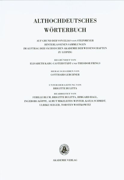 Produktbild: Althochdeutsches W&ouml;rterbuch / Band VI: M&ndash;N, 4. Lieferung (manchlotun bis mastic)