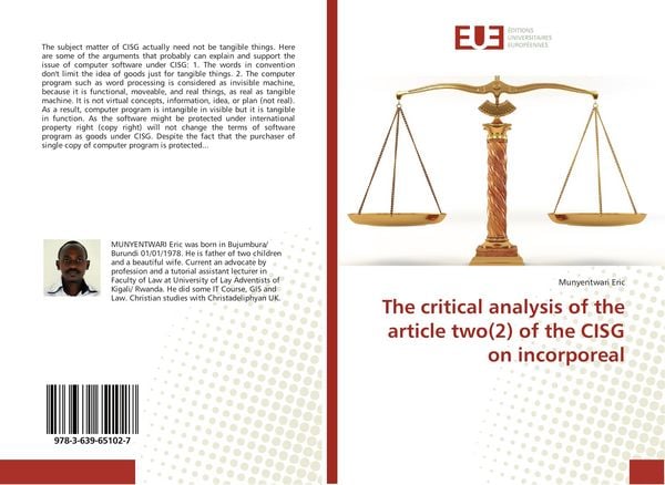 Produktbild: The critical analysis of the article two(2) of the CISG on incorporeal