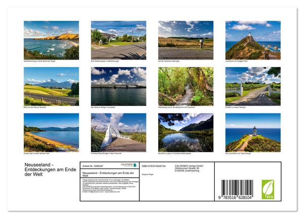 Produktbild: Neuseeland - Entdeckungen am Ende der Welt (Wandkalender 2026 DIN A4 quer), CALVENDO Monatskalender