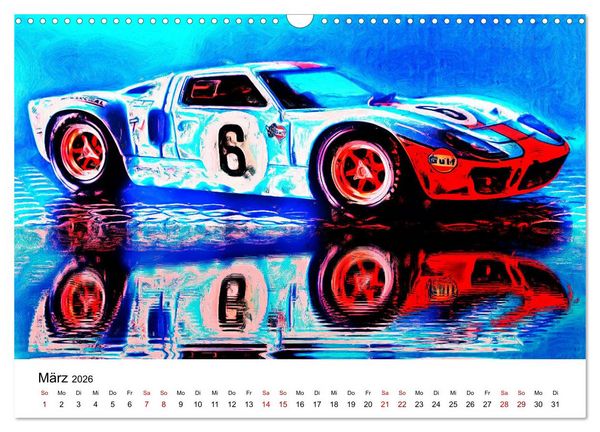 Produktbild: Cars'n'Arts - Digital Artwork von Jean-Louis Glineur (Wandkalender 2026 DIN A3 quer), CALVENDO Monatskalender