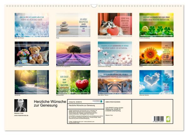 Produktbild: Herzliche W&uuml;nsche zur Genesung (Wandkalender 2026 DIN A2 quer), CALVENDO Monatskalender
