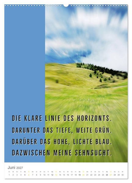 Produktbild: Tagesfarben - Poesie in Wort und Bild (Wandkalender 2027 DIN A2 hoch), CALVENDO Monatskalender