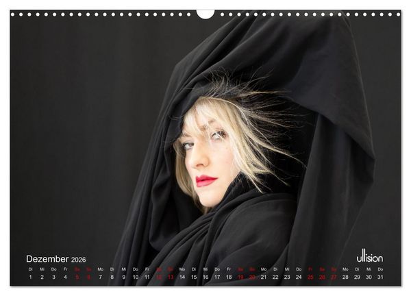 Produktbild: PIPPA CRASH &ndash; schwarz zu rot (Wandkalender 2026 DIN A3 quer), CALVENDO Monatskalender